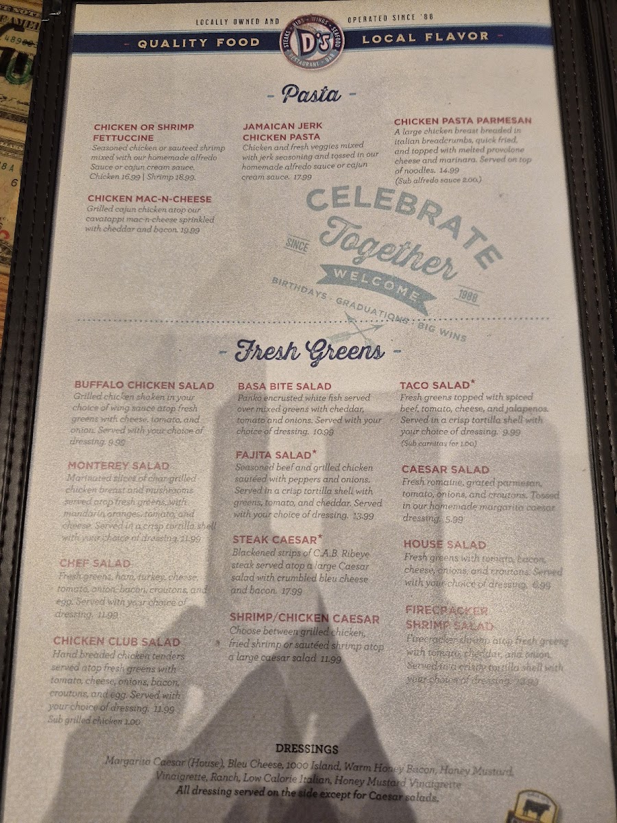 D's Wings Menu - Image 2