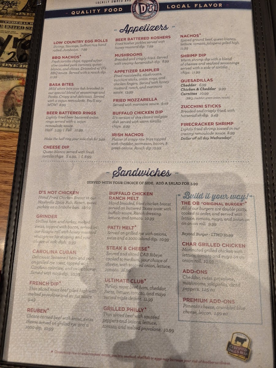 D's Wings Menu - Image 4